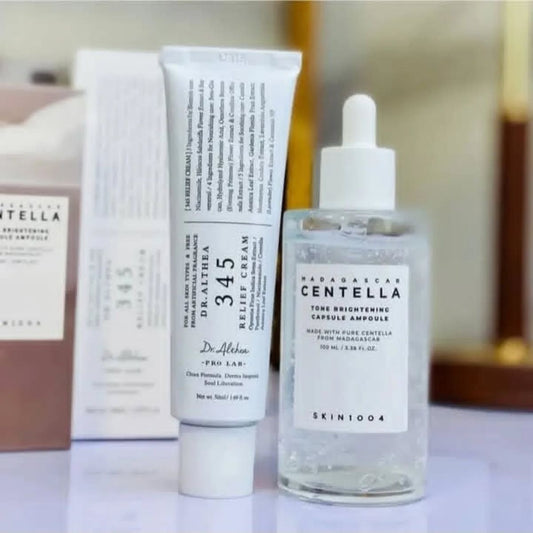 SKIN1004 Centella Brightening Ampoule + Dr. Althea 345 Relief Cream Dou