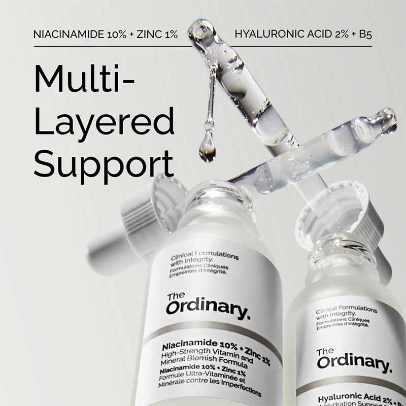 The Ordinary Most Loved Dou ( Nicinamide 10%_ Zinc1% + Hyaluronic Acid 2%_ B5(with Ceamides) )