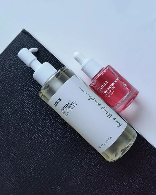 ANUA Glow Balance Dou ( Anua Heartleaf Cleansing Oil + TXA Nicinamide Serum )