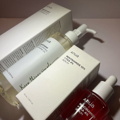 ANUA Glow Balance Dou ( Anua Heartleaf Cleansing Oil + TXA Nicinamide Serum )