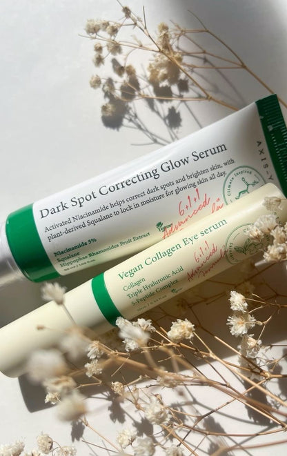 Axis Y Viral Bundle Dou Set ( Datk Spot Correcting Glow Serum + Vegan Collagen Eye Serum)